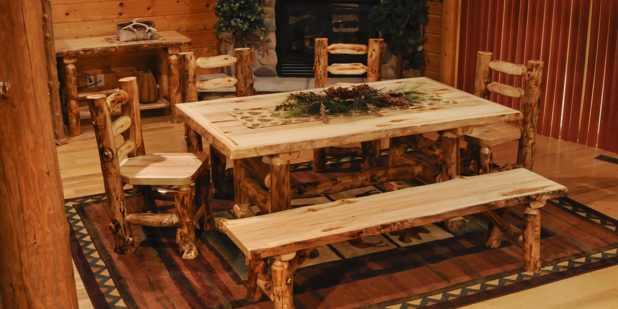 Rustic Aspen Dining Room Amish Furniture For Mankato Mn