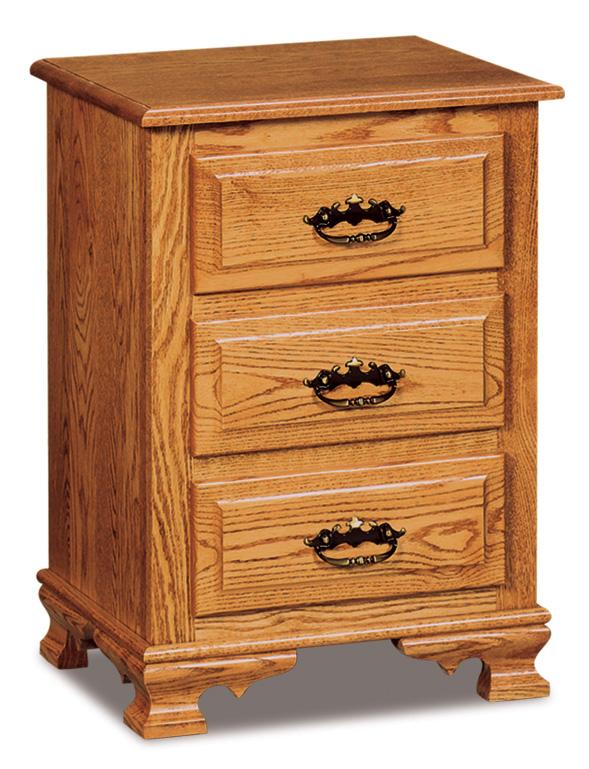 Hoosier Heritage 3 Drawer Nightstand Tall Amish Furniture Store