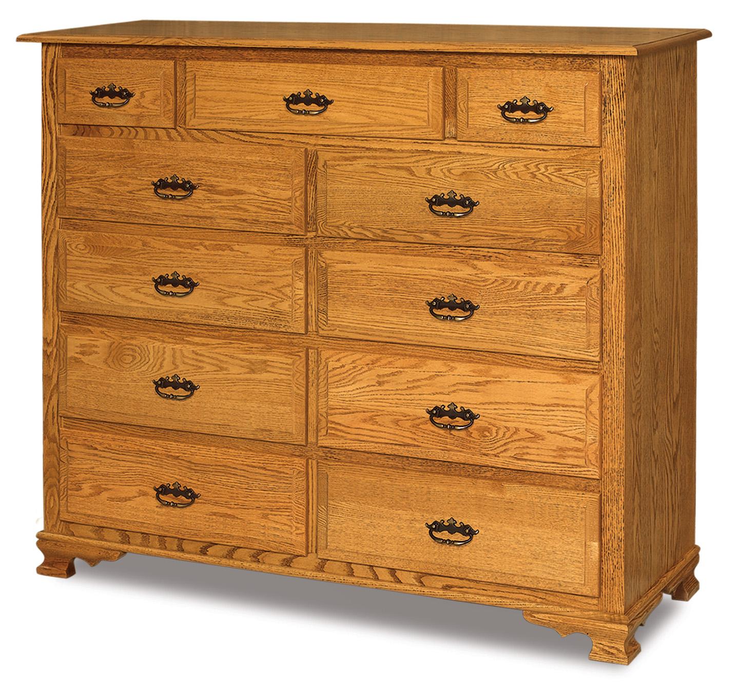 Hoosier Heritage 11 Drawer Double Chest Amish Furniture Store