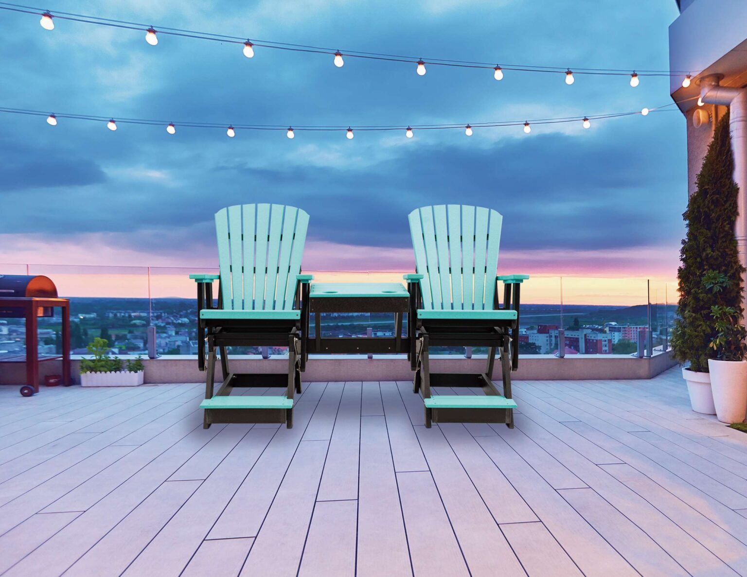 Grand-Lake-Balcony-Glider-Center-Table_Black-and-Aruba-Blue_Lifestyle