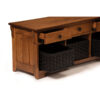 Lattice Weave Drawer Bench