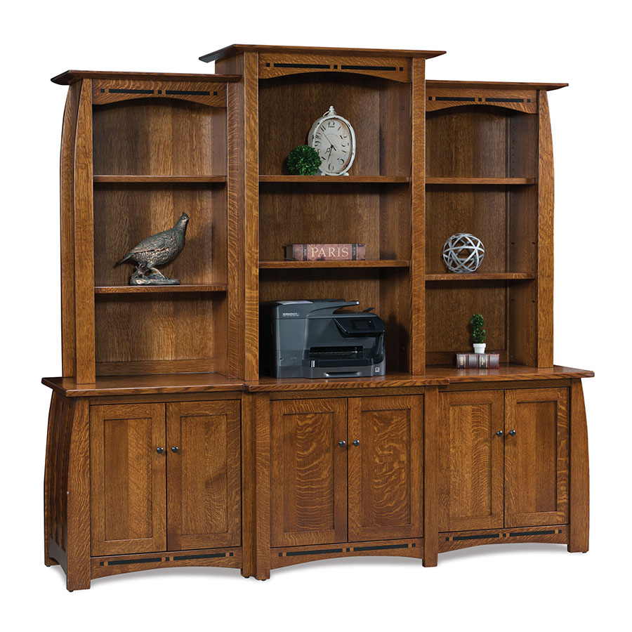 4pc hutch & base 90″ W x 25″ D x 84″ H