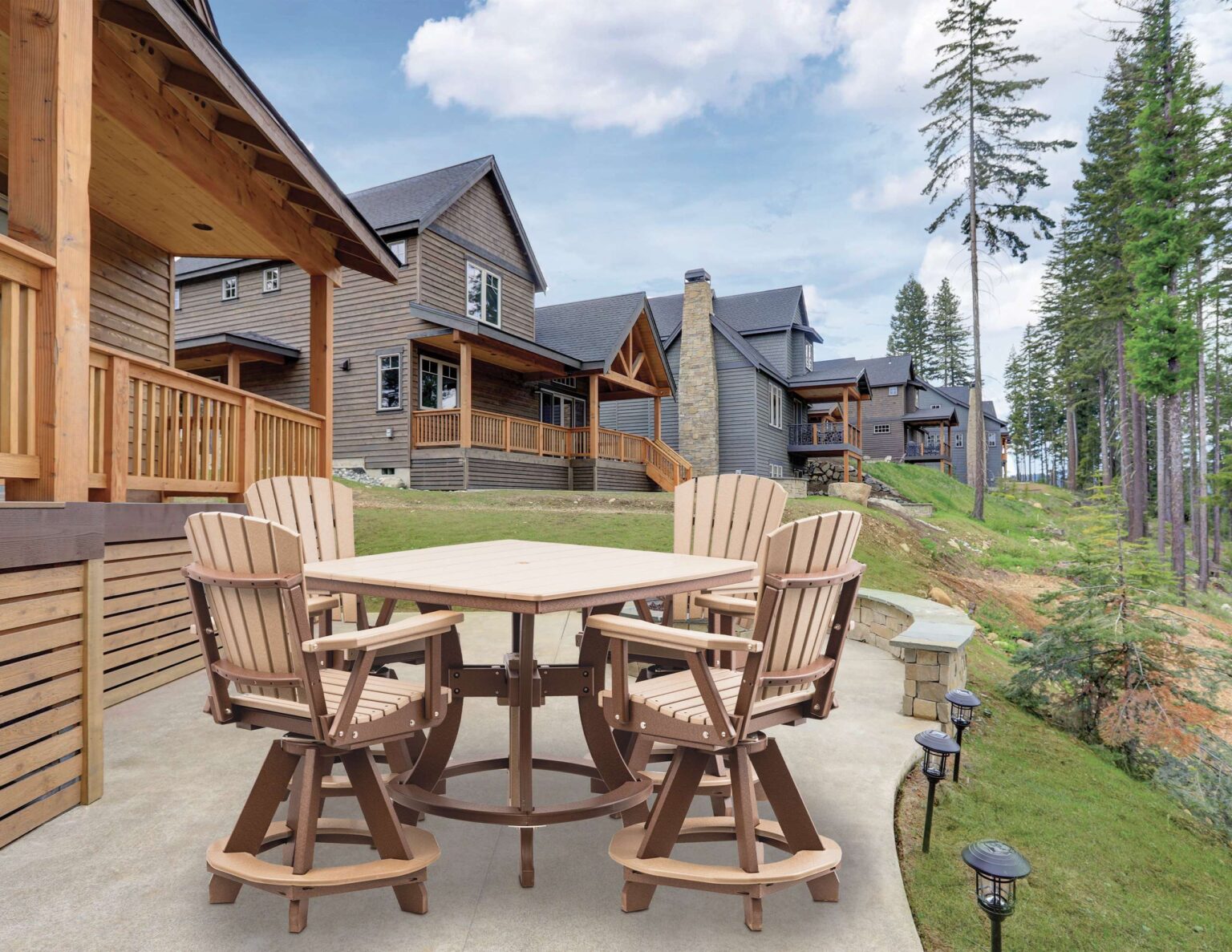 02-Grand-Lake-Counter-Height-Table-Set_4-Person-Set-with-Adirondack-Swivel-Chairs_Tudor-Brown-and-Weathered-Wood_Lifestyle.jpg