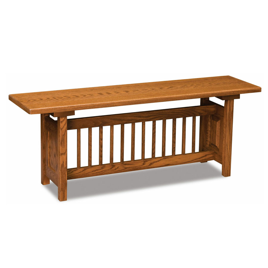 Classic mission trestle bench