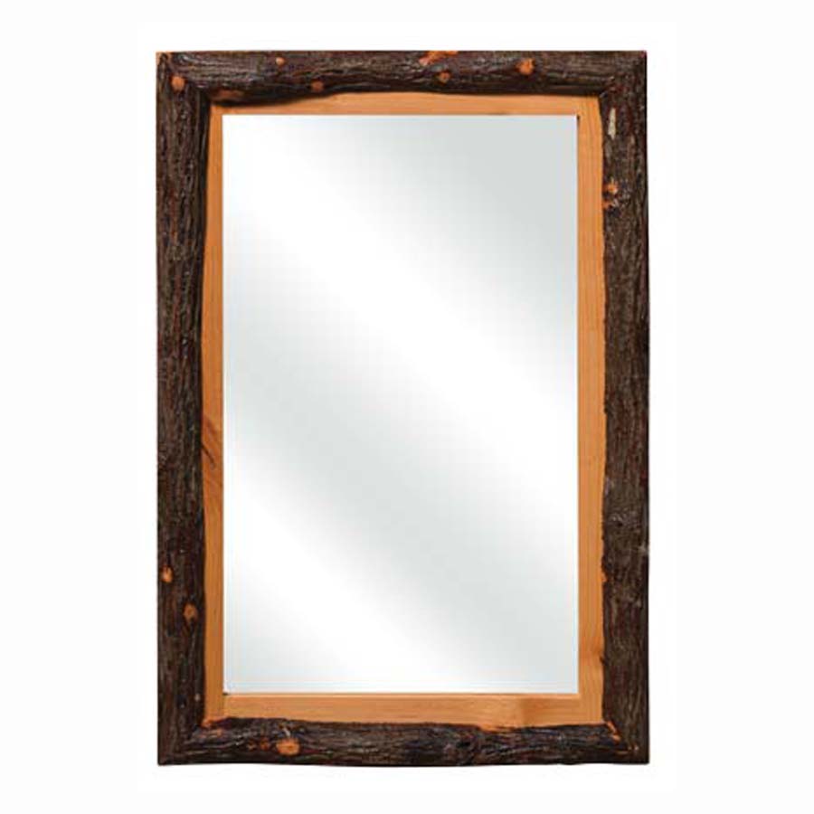Hickory Framed Mirror