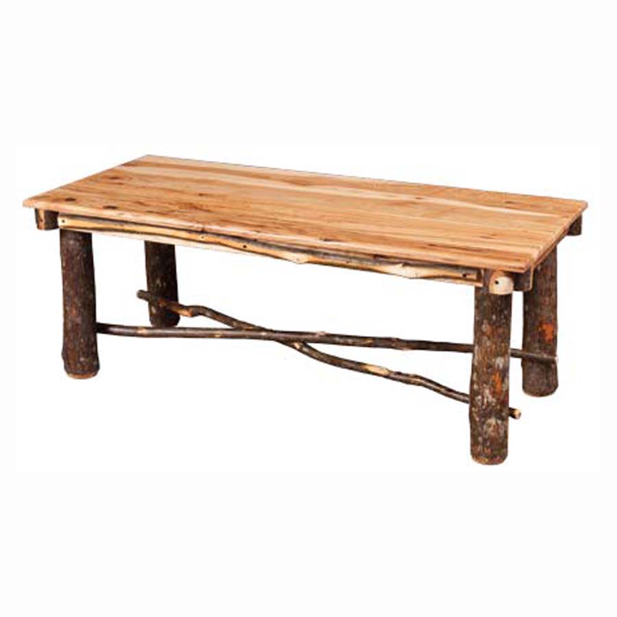 Hickory Coffee Table with Solid Top
