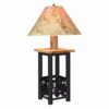 3350-IronwoodLampwithLambskinShade 3350-IronwoodLampwithLambskinShade