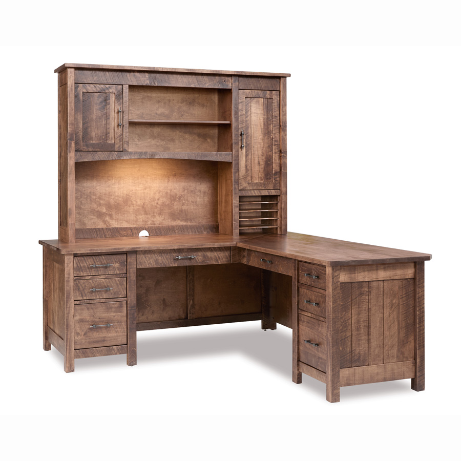 Houston L Desk and Hutch