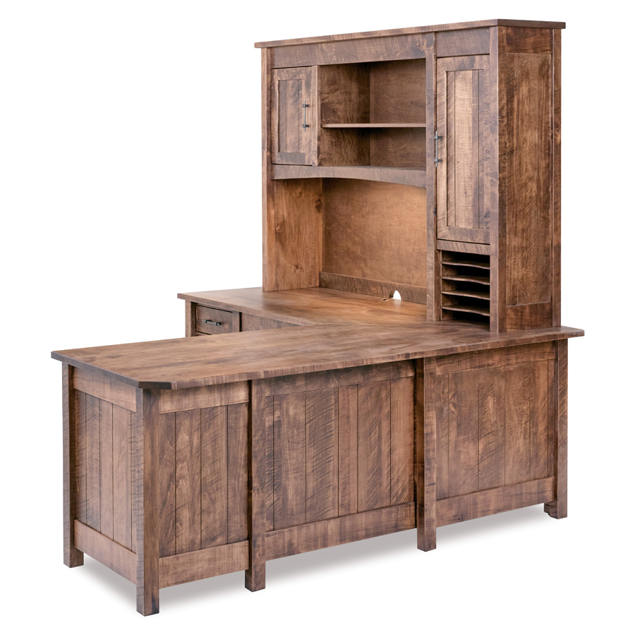 Houston L Desk and Hutch