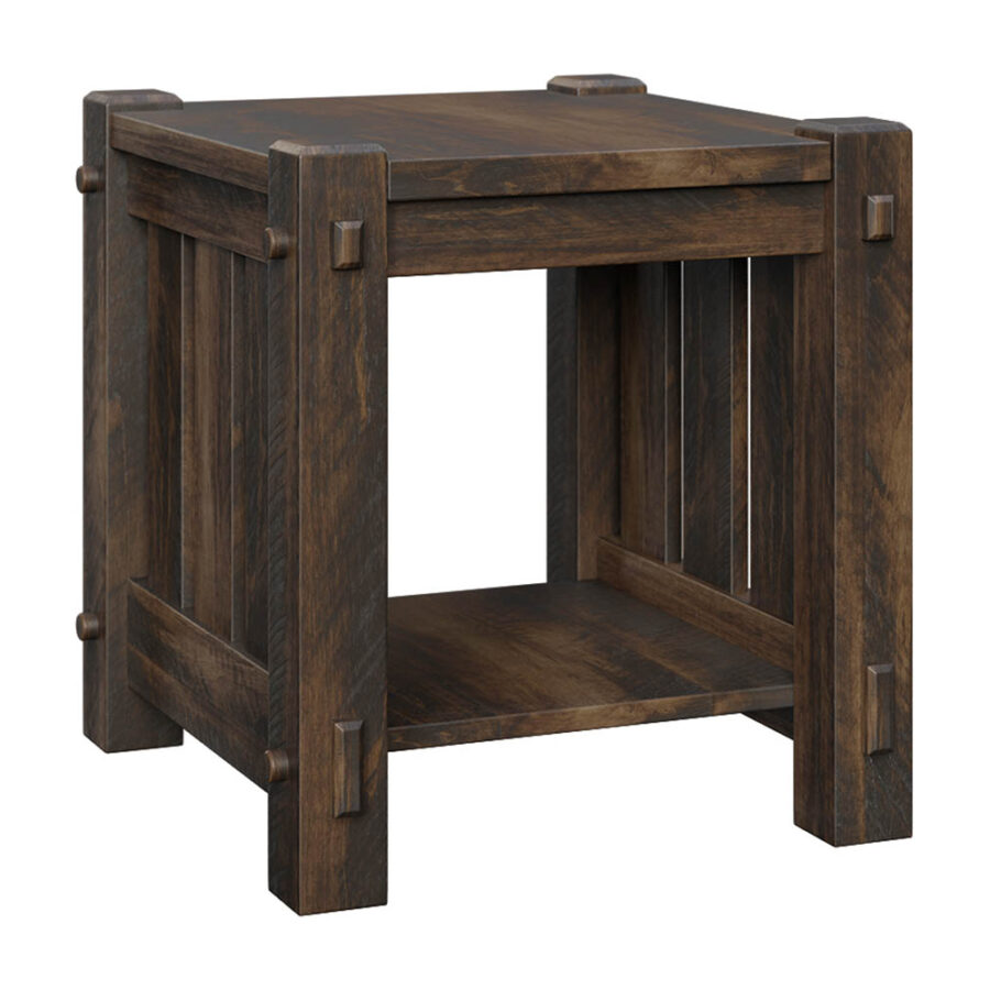 Beaumont-22-Inch-End-Table-Rough-Brown-Maple-FC-42000-Almond