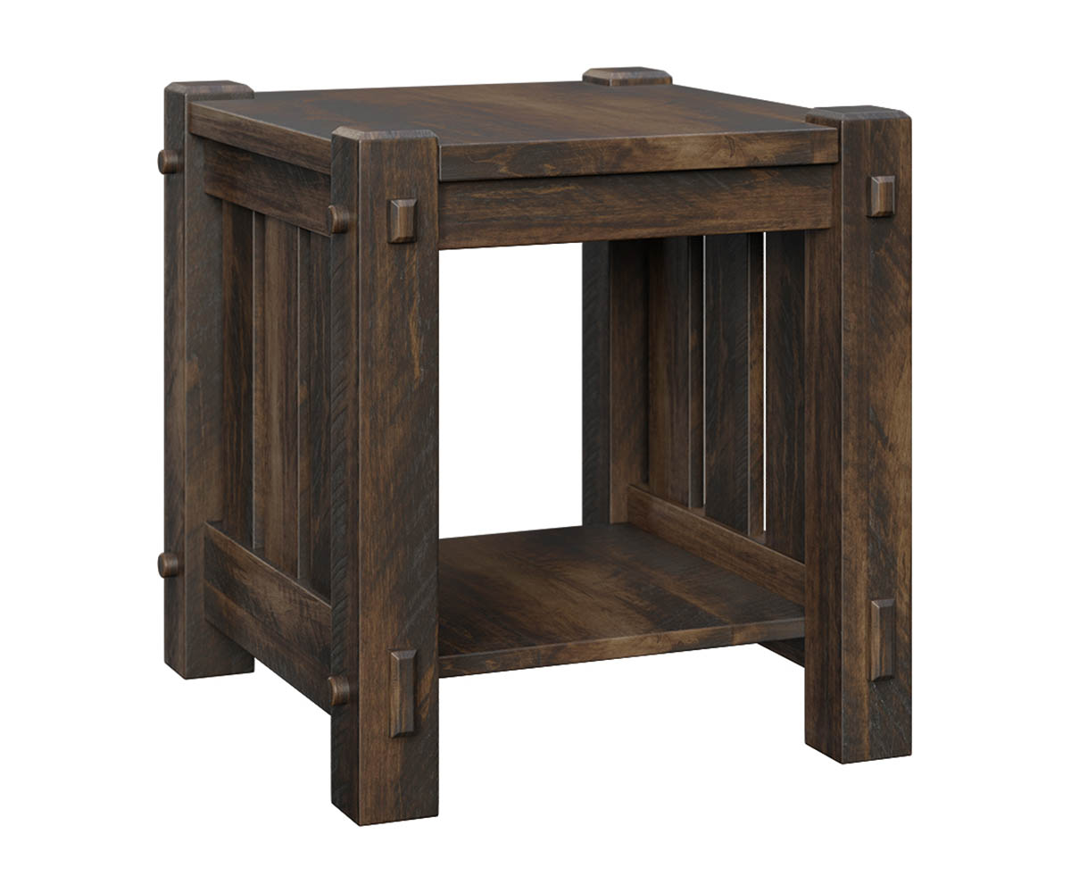 Beaumont-22-Inch-End-Table-Rough-Brown-Maple-FC-42000-Almond