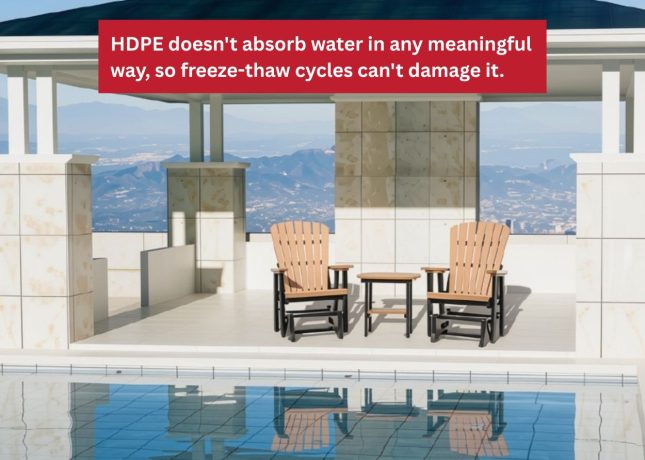 Amish Made Poly Outdoor Furniture Does Not Absorb Water